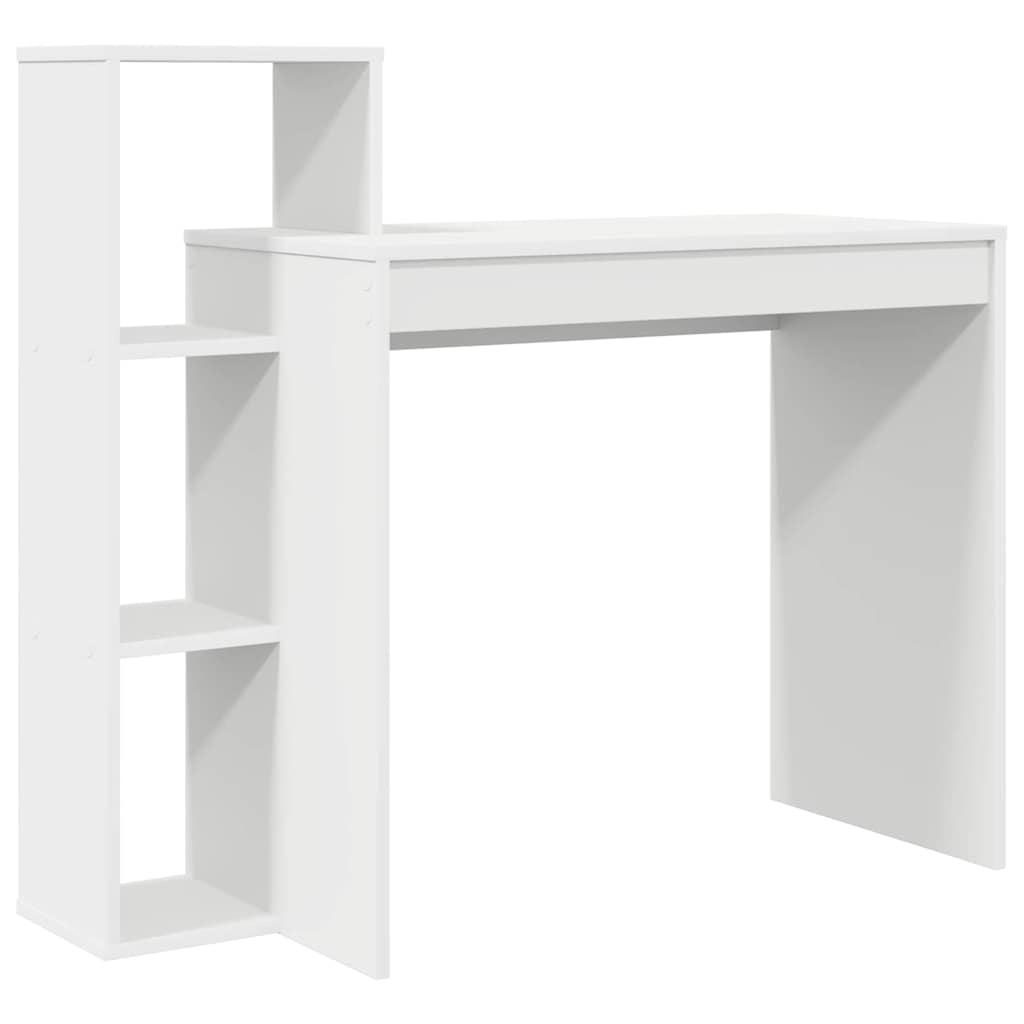 Stol s policom Bijelo 100 x 40 x 90 cm Konstruirano drvo