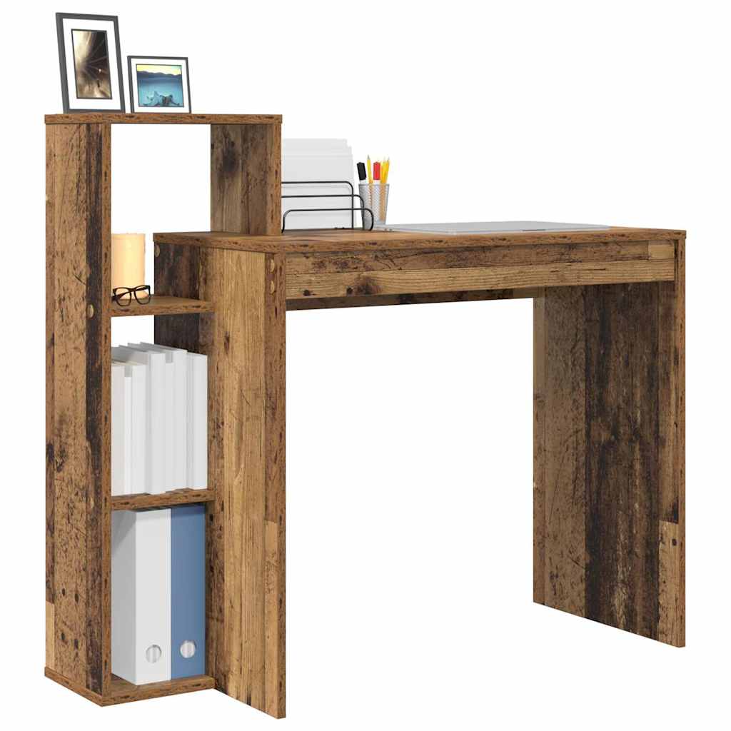 Stol s policom Staro drvo 100 x 40 x 90 cm Konstruirano drvo