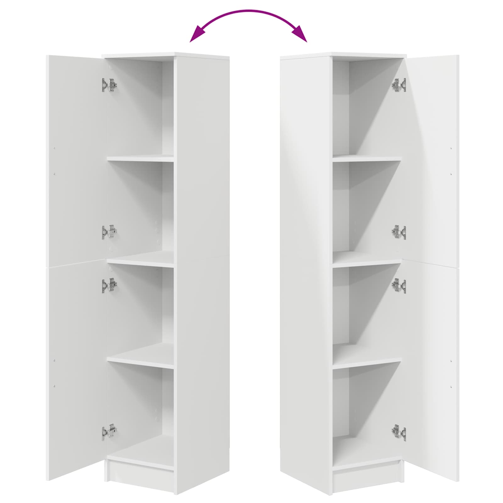 Highboard Bijelo 35 x 39 x 168 cm