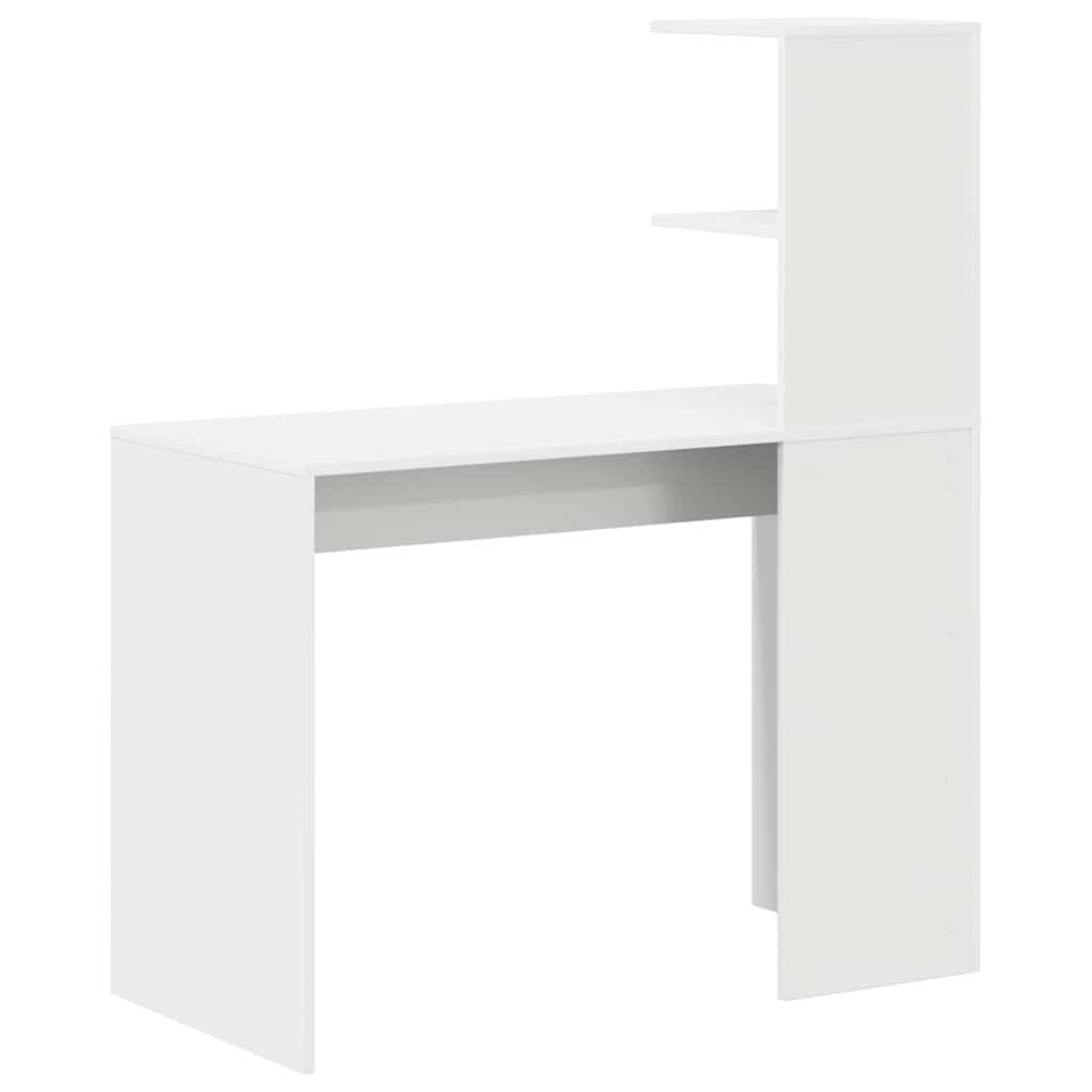 Stol s policom Bijelo 102 x 50 x 124 cm Konstruirano drvo