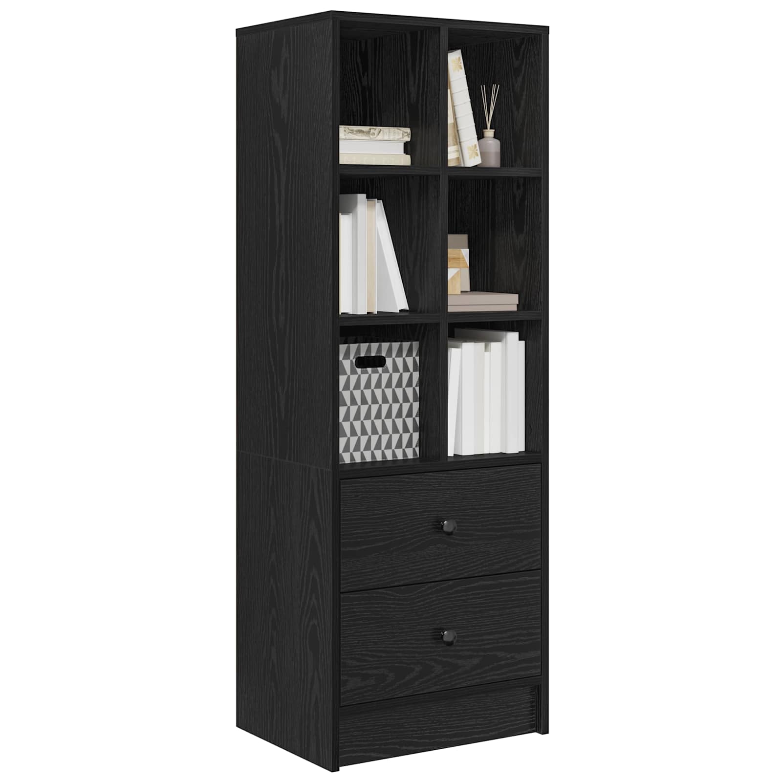 Highboard s ladicama Crni hrast 45,5 x 34 x 127 cm