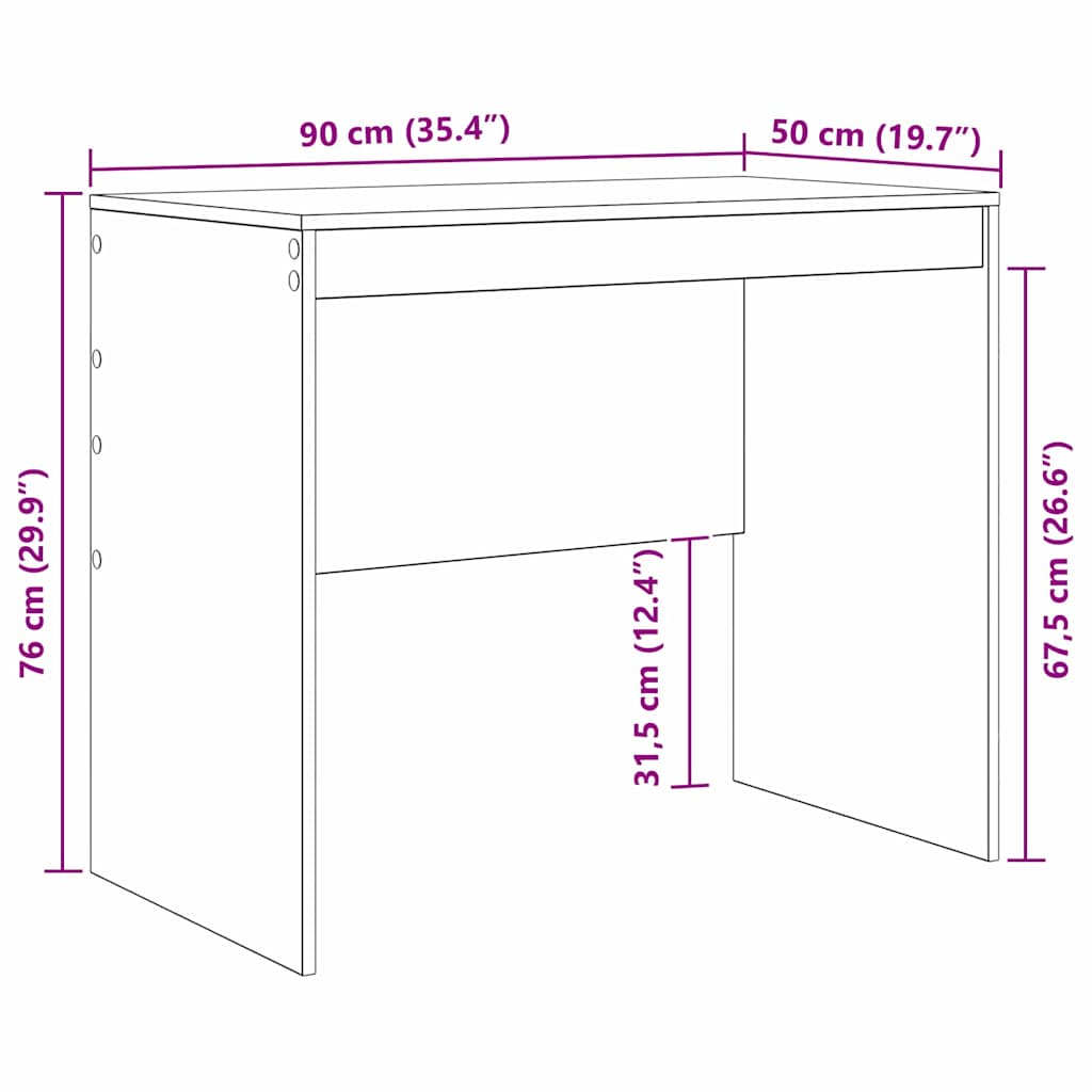 Stol Bijelo 90 x 50 x 76 cm