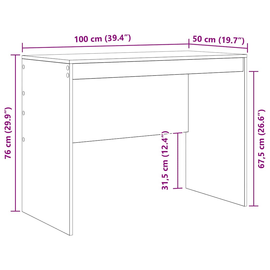 Stol Crni hrast 100 x 50 x 76 cm