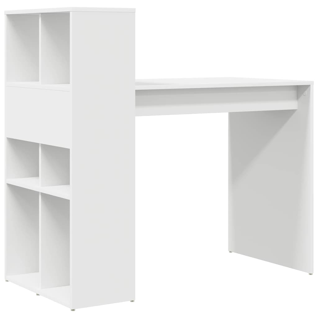 Stol s policom Bijelo 108 x 55 x 103.5 cm Konstruirano drvo