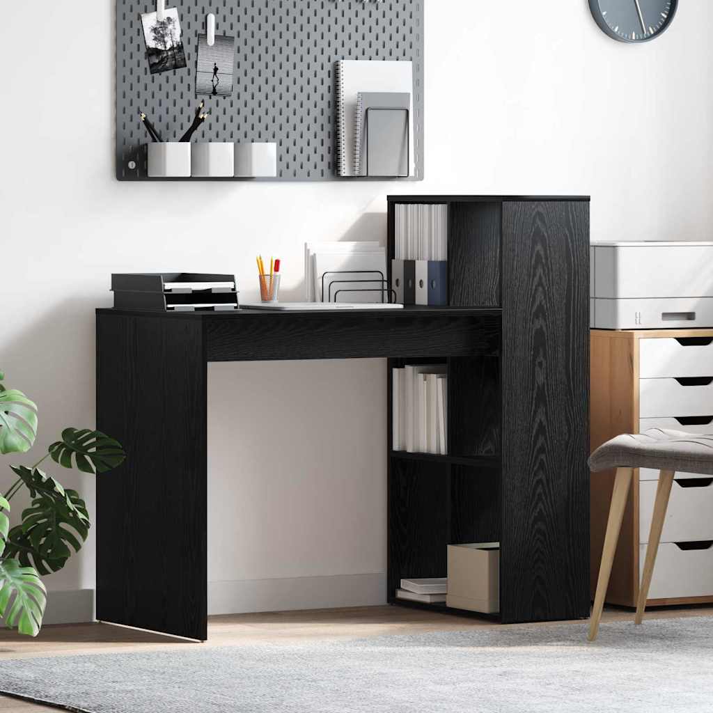 Stol s policom Crni hrast 108 x 55 x 103.5 cm Konstruirano drvo