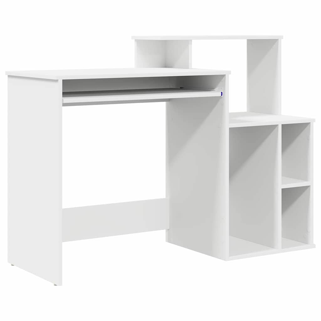 Stol s ladicama Bijelo 120,5 x 44 x 88,5 cm Konstruirano drvo