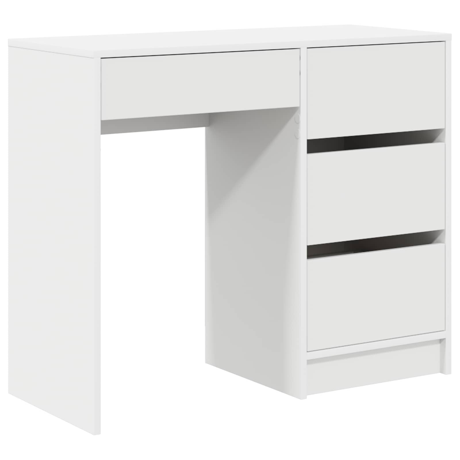 Stol s ladicama Bijelo 90 x 37.5 x 75 cm Konstruirano drvo