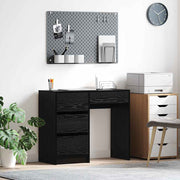 Stol s ladicama Crni hrast 90 x 37.5 x 75 cm Konstruirano drvo