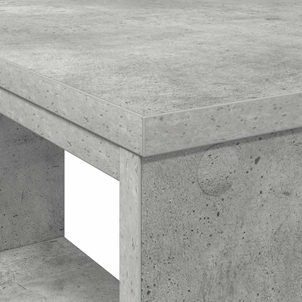 Stol s policom Betonski sivi 90 x 50 x 75 cm Konstruirano drvo