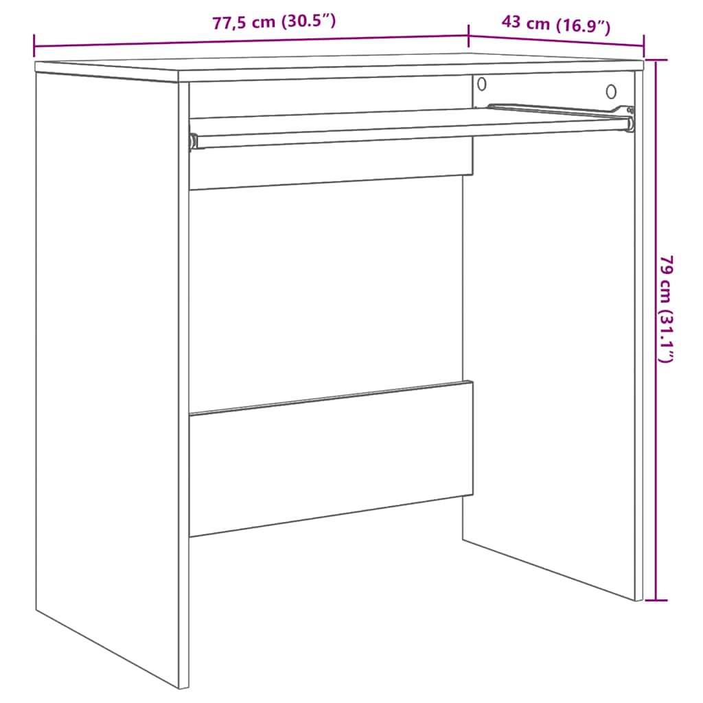 Stol Sonoma hrast 77.5 x 43 x 79 cm Konstruirano drvo