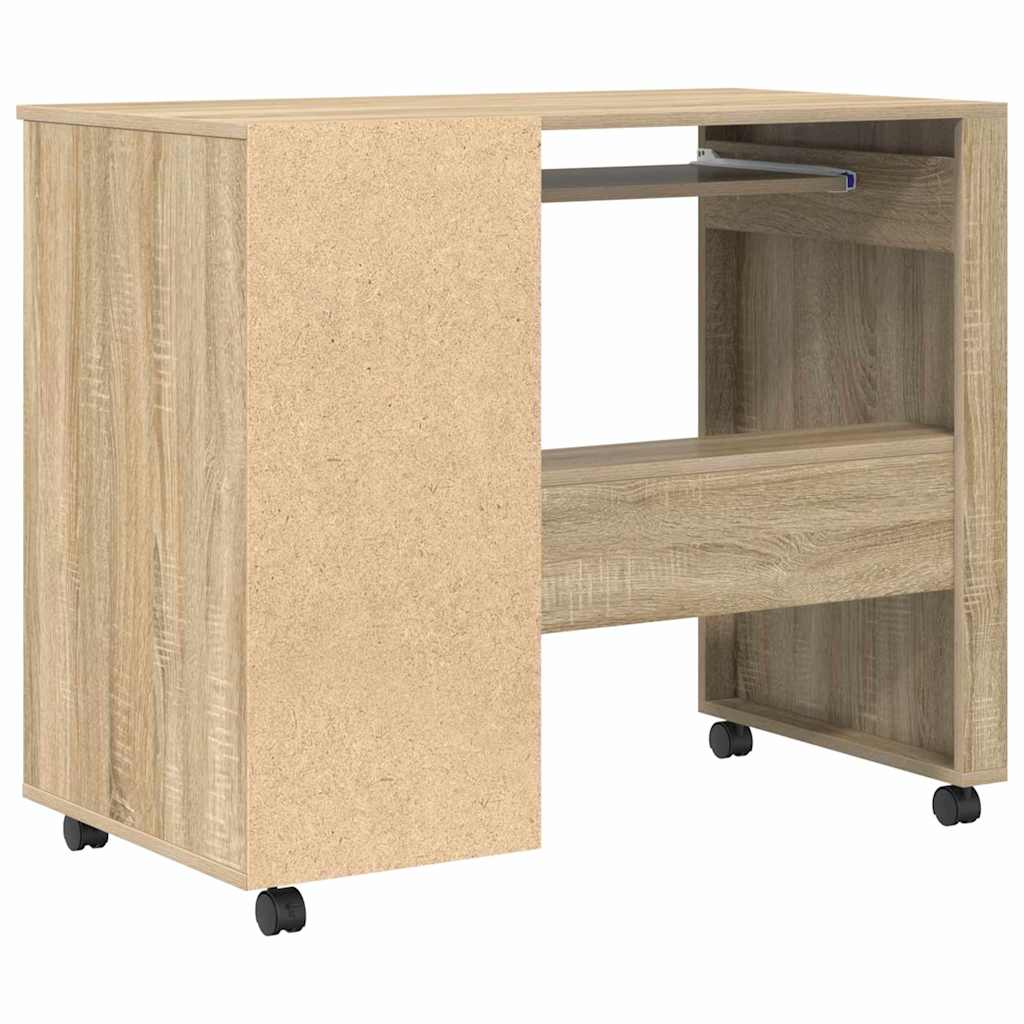 Stol s kotačićima s ladicama Sonoma hrast 91 x 50 x 77 cm