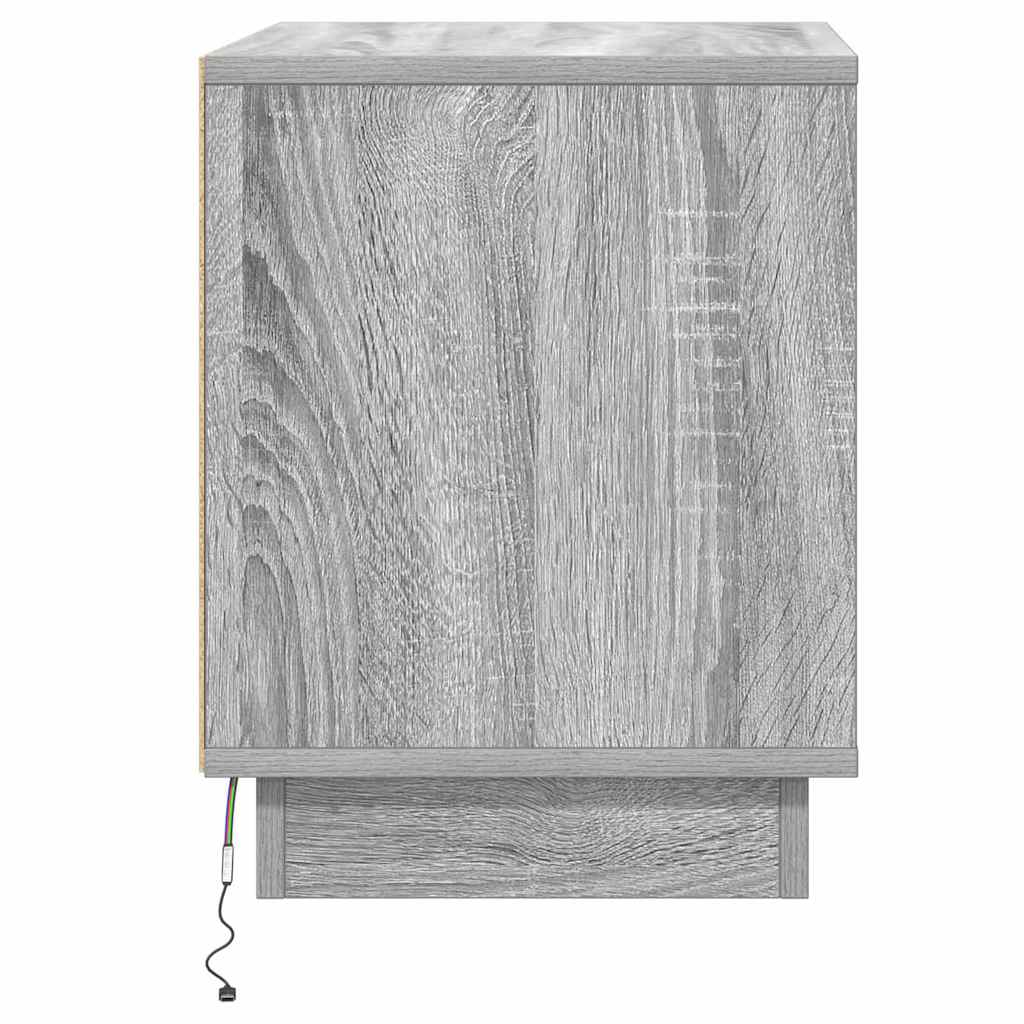 Noćni ormar 2 pcs Siva 44 x 34,5 x 45 cm Konstruirano drvo