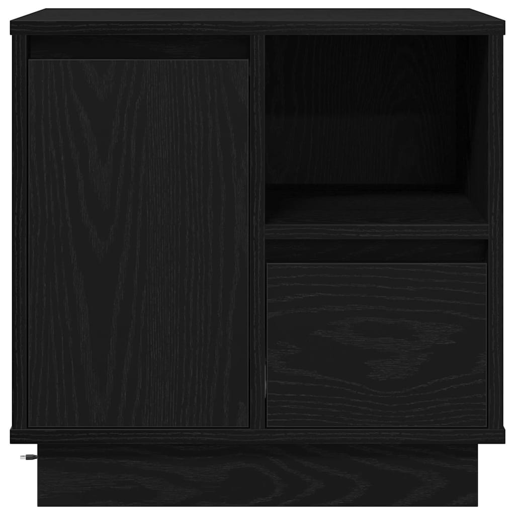 Noćni ormar Crni hrast 50 x 34,5 x 50 cm. Konstruirano drvo