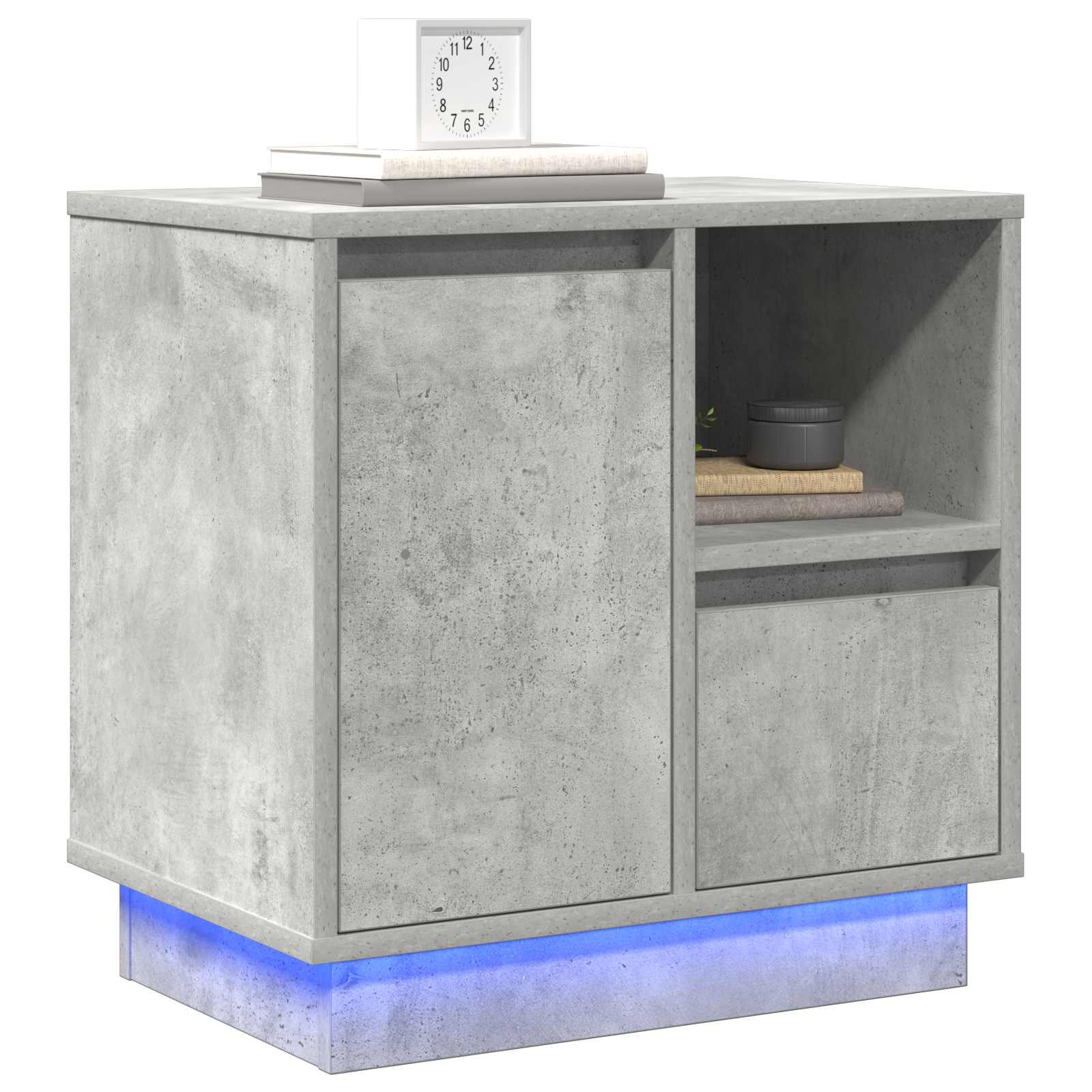 Noćni ormar s ladicama 2 pcs Betonski sivi 50 x 34,5 x 50 cm.