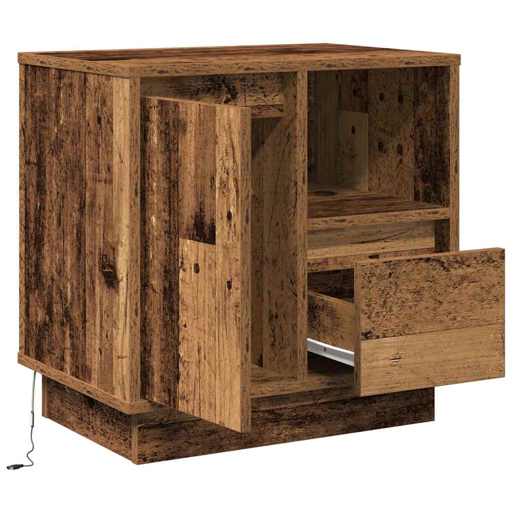 Noćni ormar s ladicama 2 pcs Staro drvo 50 x 34,5 x 50 cm.