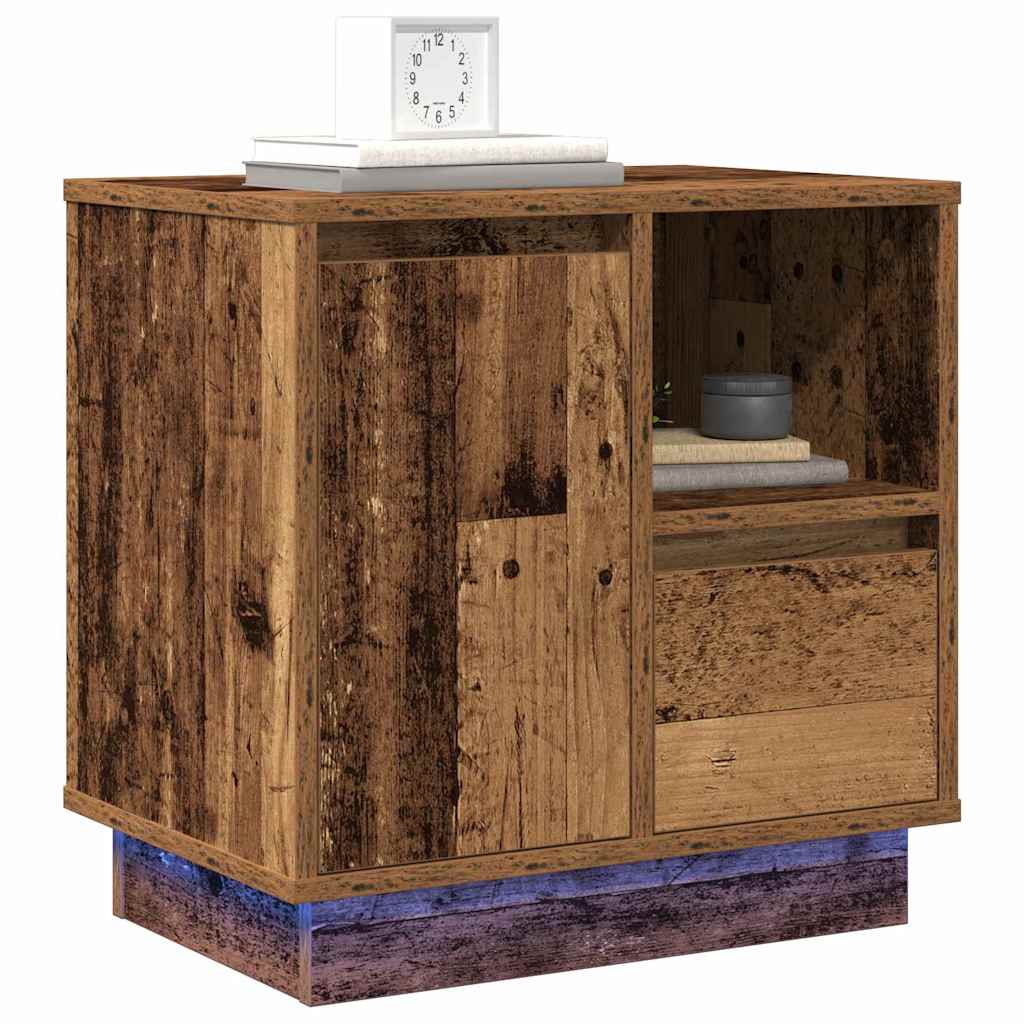 Noćni ormar s ladicama 2 pcs Staro drvo 50 x 34,5 x 50 cm.
