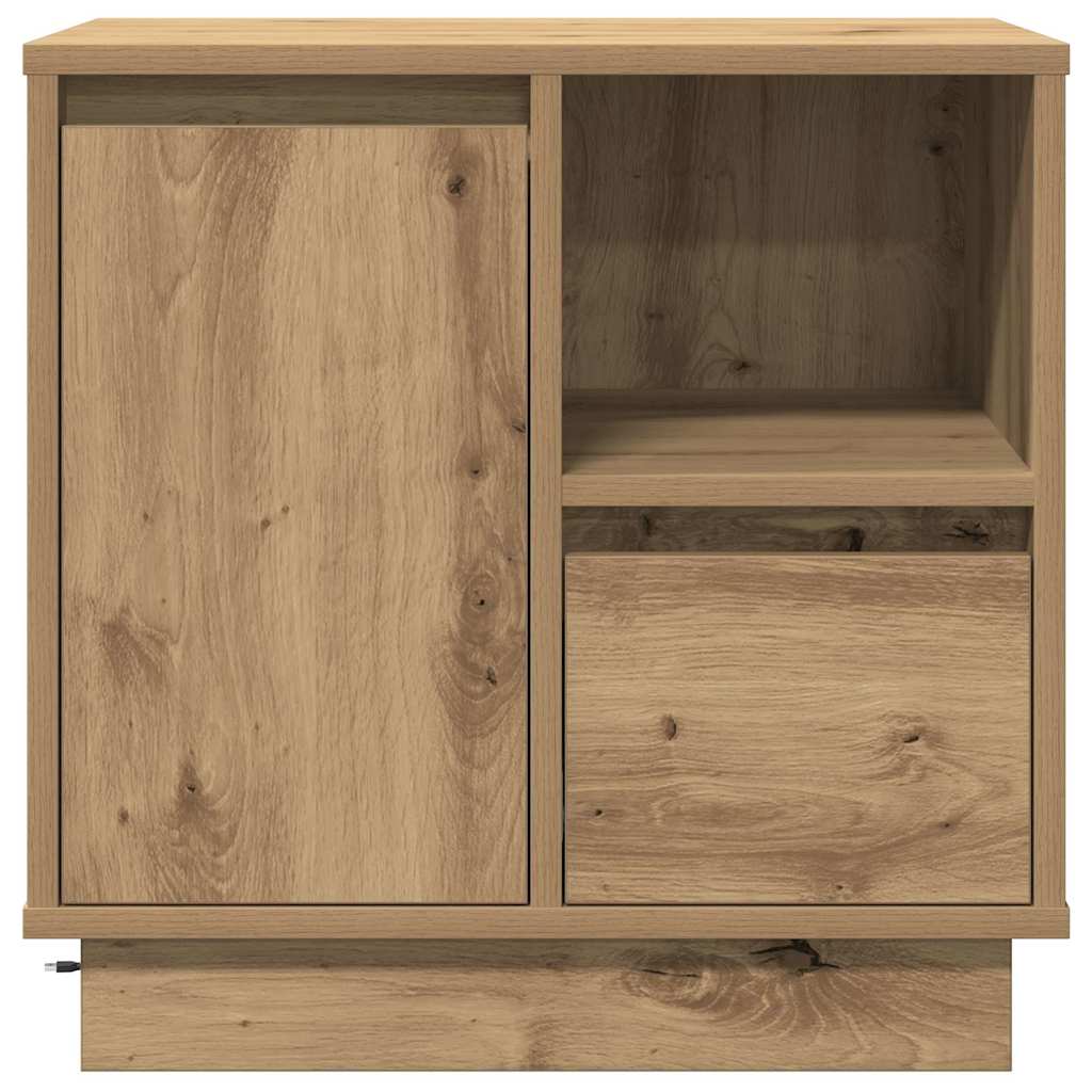 Noćni ormar s ladicama Umjetnički hrast 50 x 34,5 x 50 cm.