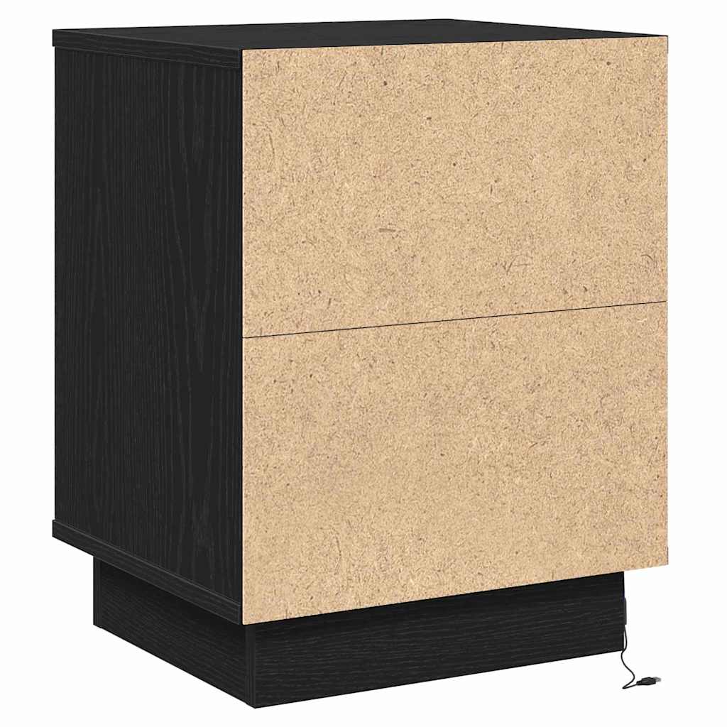 Noćni ormar 2 pcs Crni hrast 39 x 34,5 x 50 cm