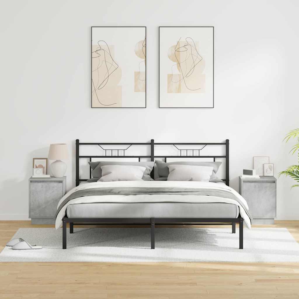 Noćni ormar 2 pcs Betonski sivi 39 x 34,5 x 50 cm