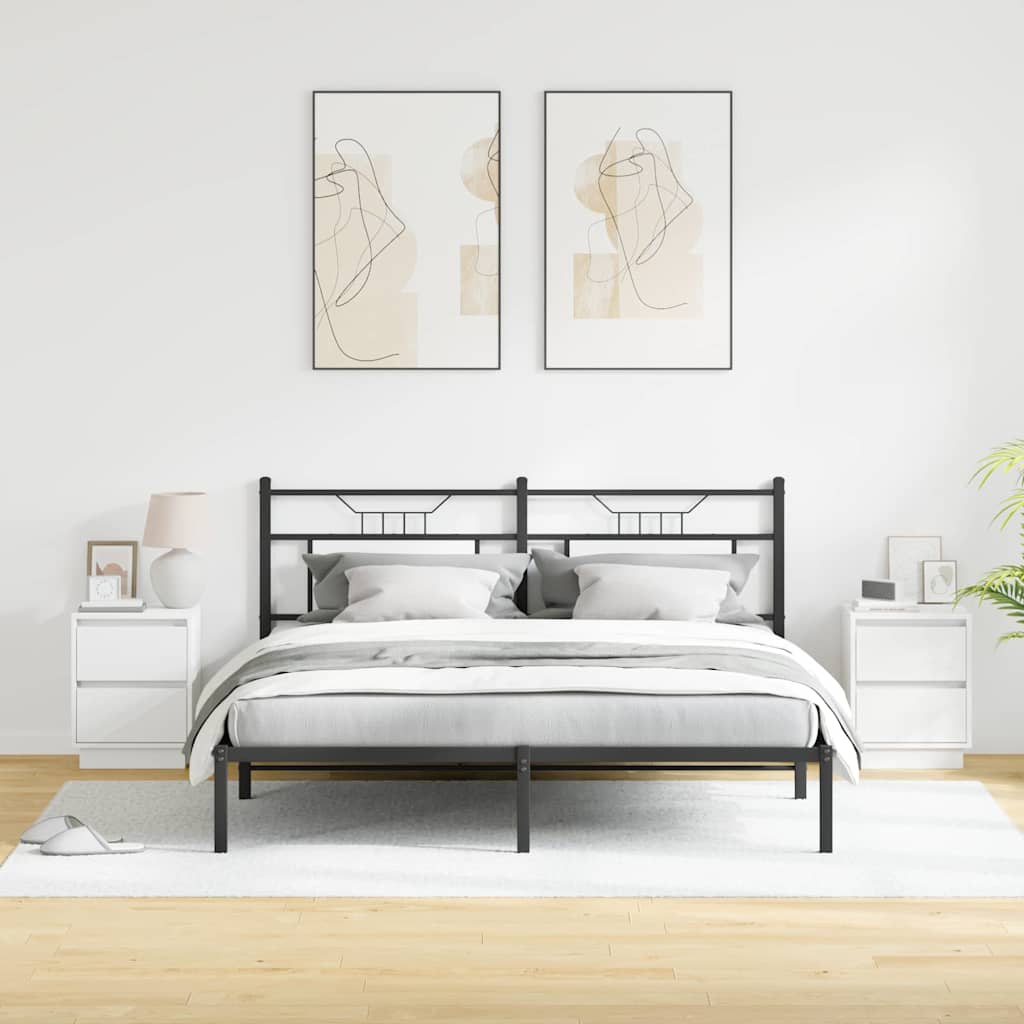Noćni ormar 2 pcs Bijelo 39 x 34,5 x 50 cm Konstruirano drvo