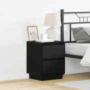 Noćni ormar s ladicama 2 pcs Crni hrast 39 x 34,5 x 50 cm