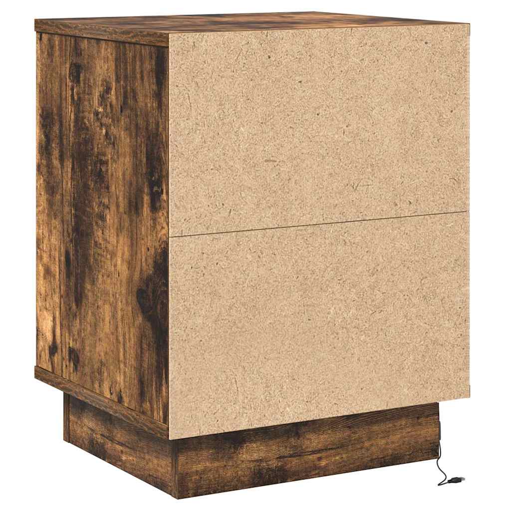 Noćni ormar s ladicama 2 pcs Dimljeni hrast 39 x 34,5 x 50 cm