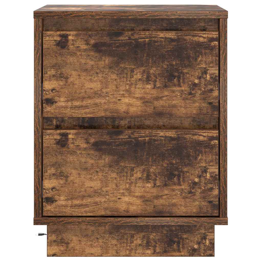 Noćni ormar s ladicama 2 pcs Dimljeni hrast 39 x 34,5 x 50 cm