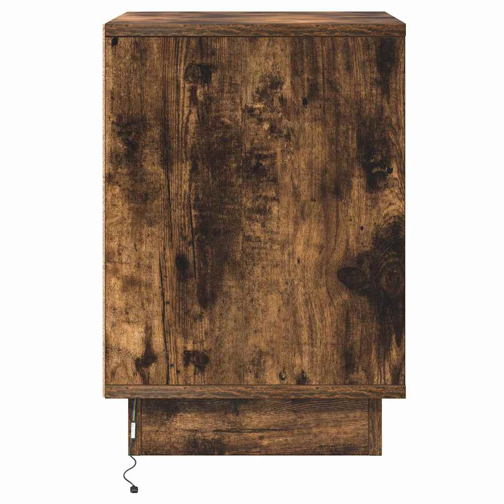 Noćni ormar s ladicama 2 pcs Dimljeni hrast 39 x 34,5 x 50 cm