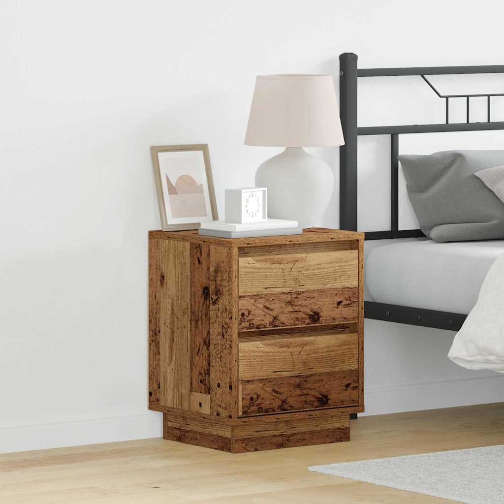 Noćni ormar s ladicama 2 pcs Staro drvo 39 x 34,5 x 50 cm