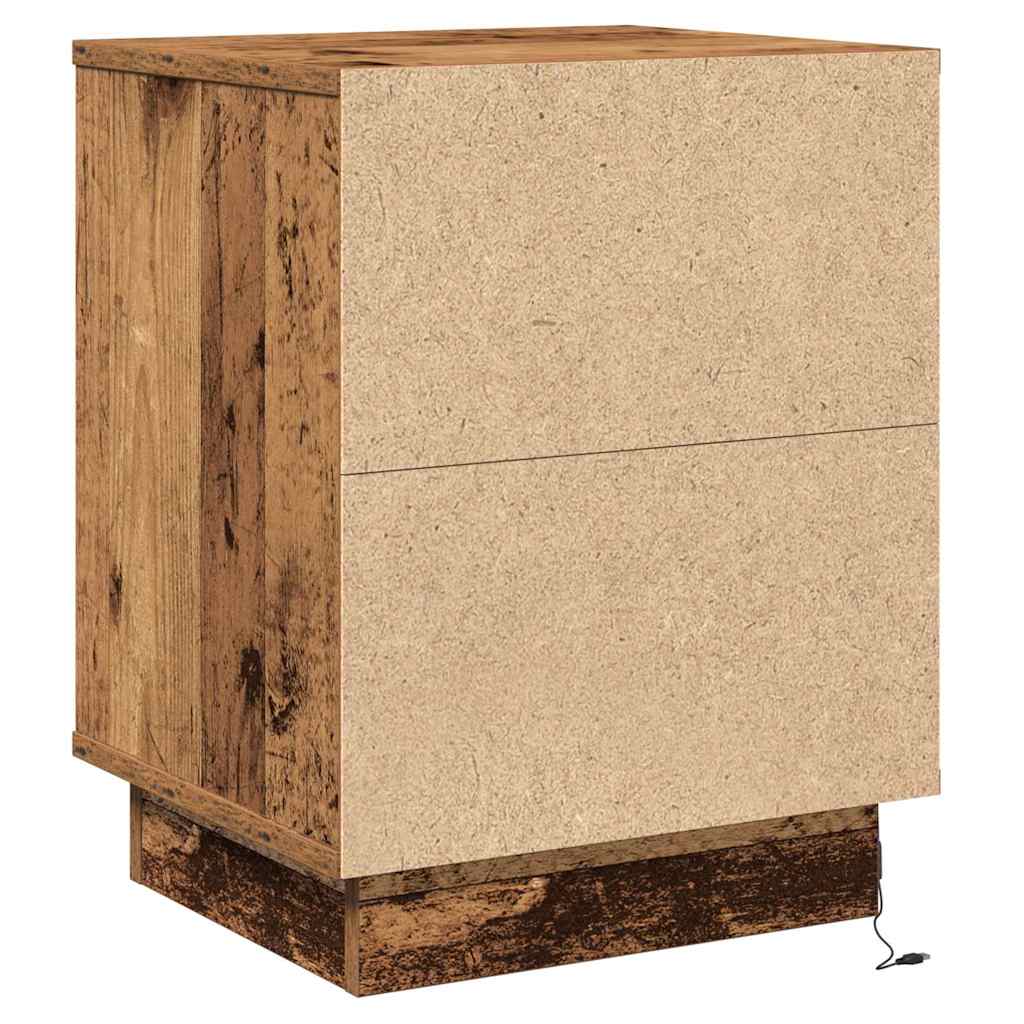 Noćni ormar s ladicama 2 pcs Staro drvo 39 x 34,5 x 50 cm