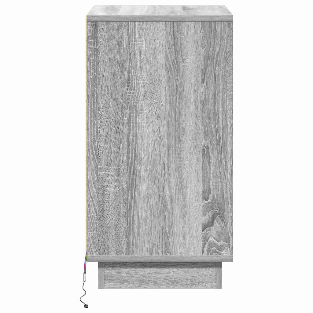 Noćni ormar s ladicama Siva 39 x 34,5 x 65 cm Konstruirano drvo