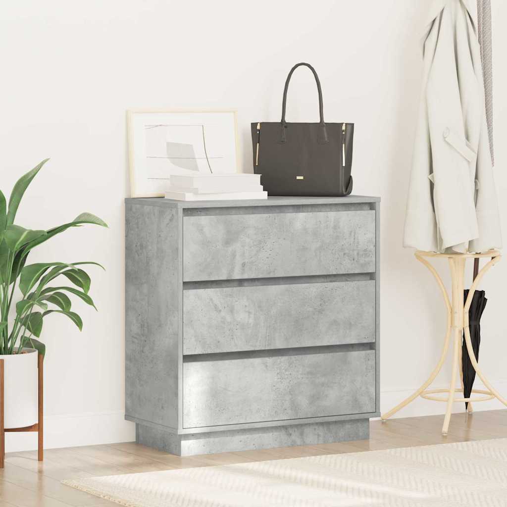 Noćni ormar Betonski sivi 71 x 34,5 x 75 cm Konstruirano drvo