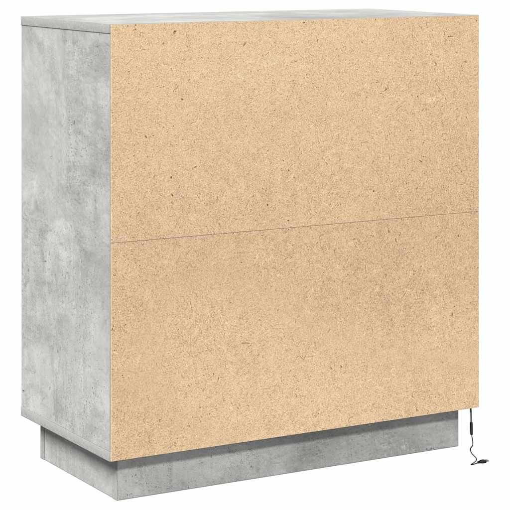 LED komoda za Betonska siva 71 x 34,5 x 75 cm