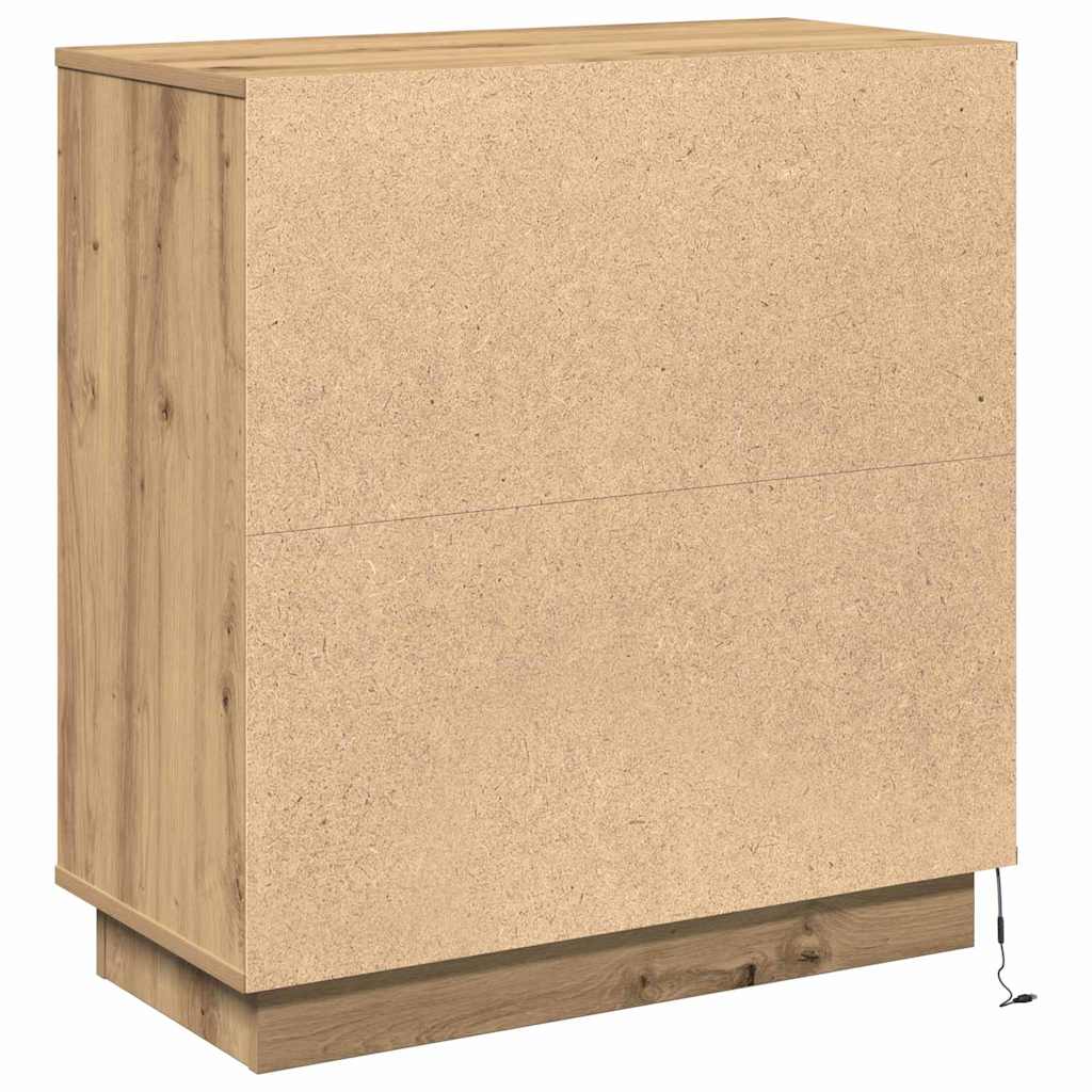 LED komoda Umjetnički hrast 71 x 34,5 x 75 cm Konstruirano drvo