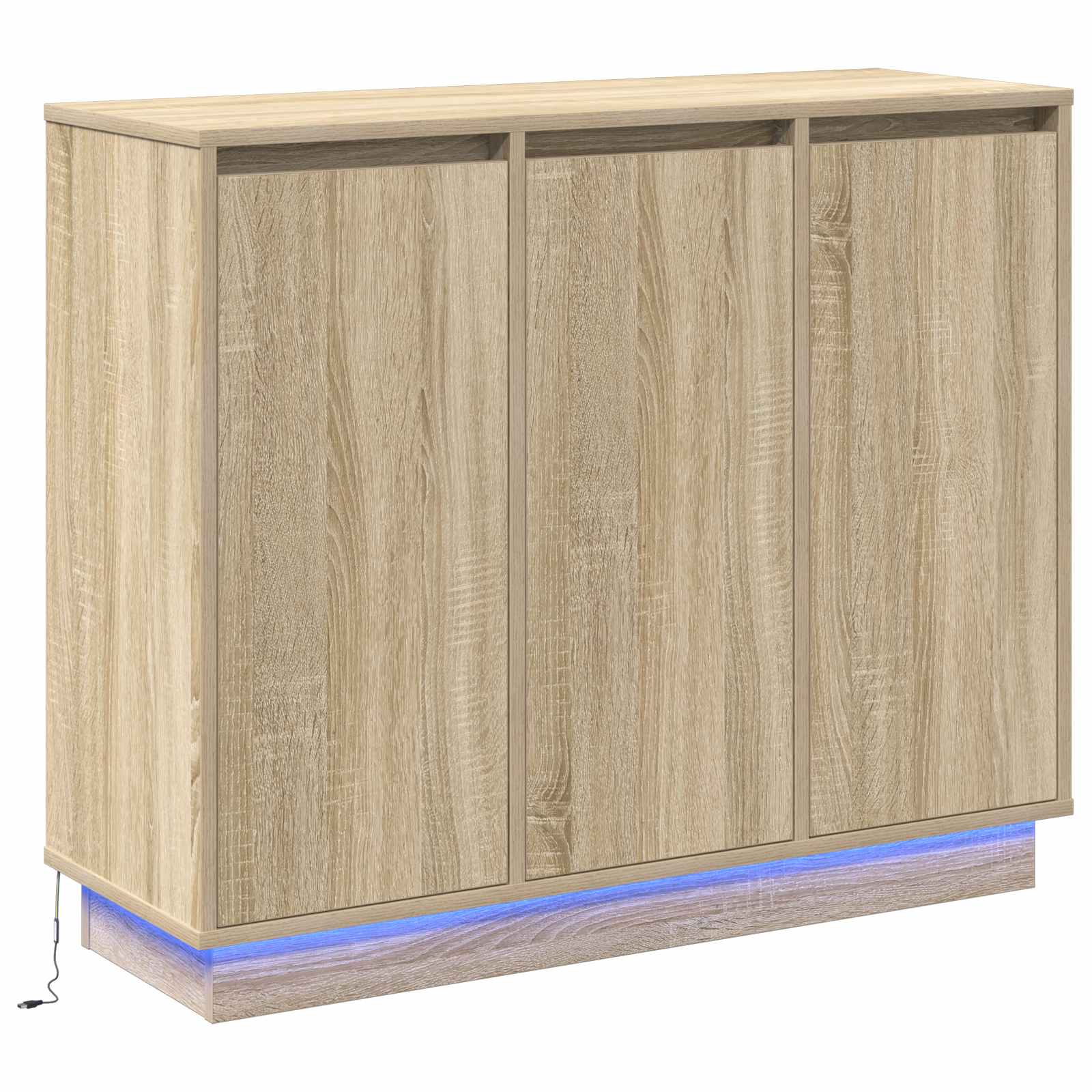 LED komoda Sonoma hrast 90 x 32 x 75 cm Konstruirano drvo
