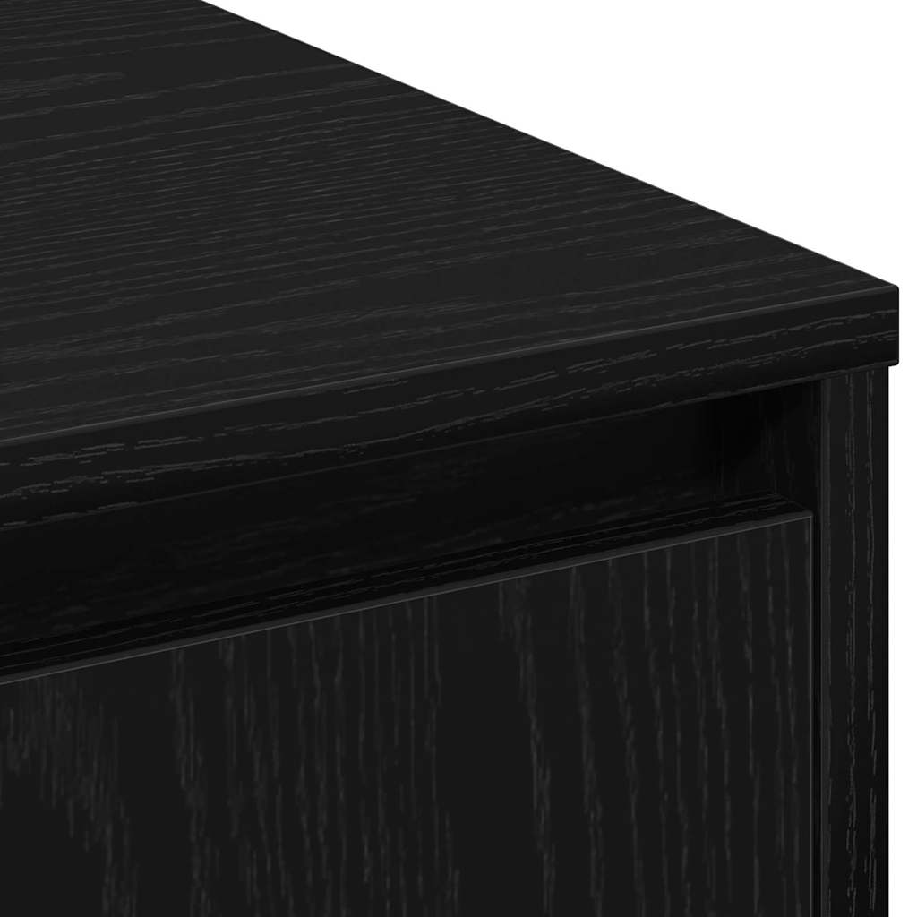LED komoda Crni hrast 90 x 32 x 75 cm Konstruirano drvo