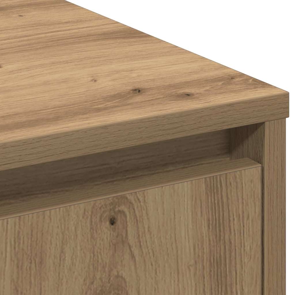LED komoda Umjetnički hrast 90 x 32 x 75 cm Konstruirano drvo