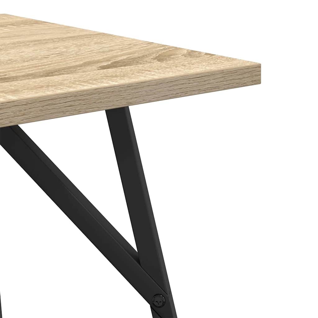 Set pomoćnih stolića 2 pcs Sonoma hrast i crna