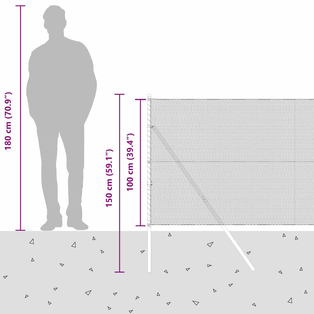 Sukladni osnovni dodatak za hexagonalnu ogradu 25 x 1 m Mreža