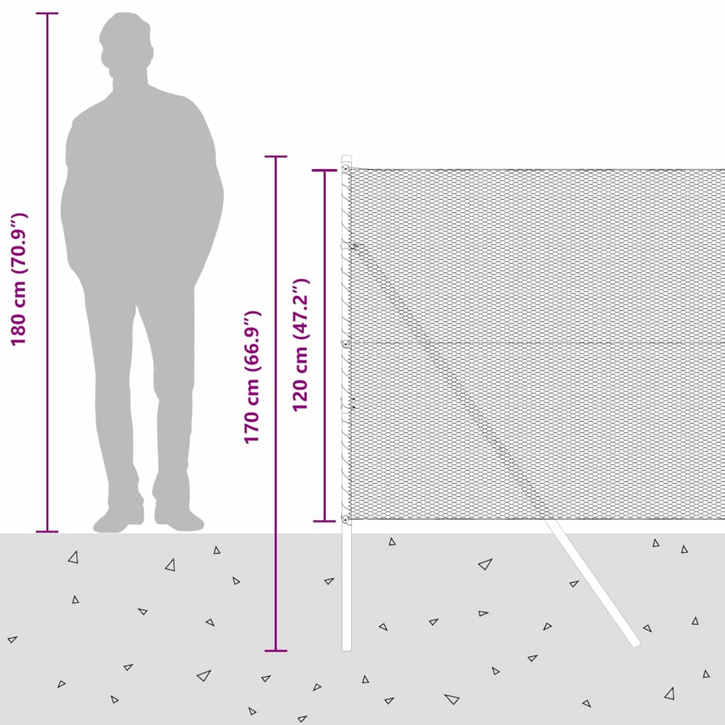 Temeljna zavarena žičana ograda 100 x 1,2 m (Š x V)