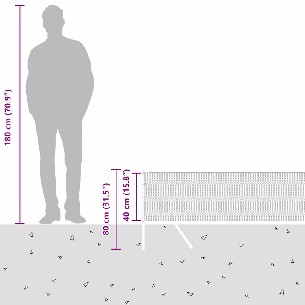 Sukladni osnovni dodatak za hexagonalnu ogradu 50 x 0,4 m Siva