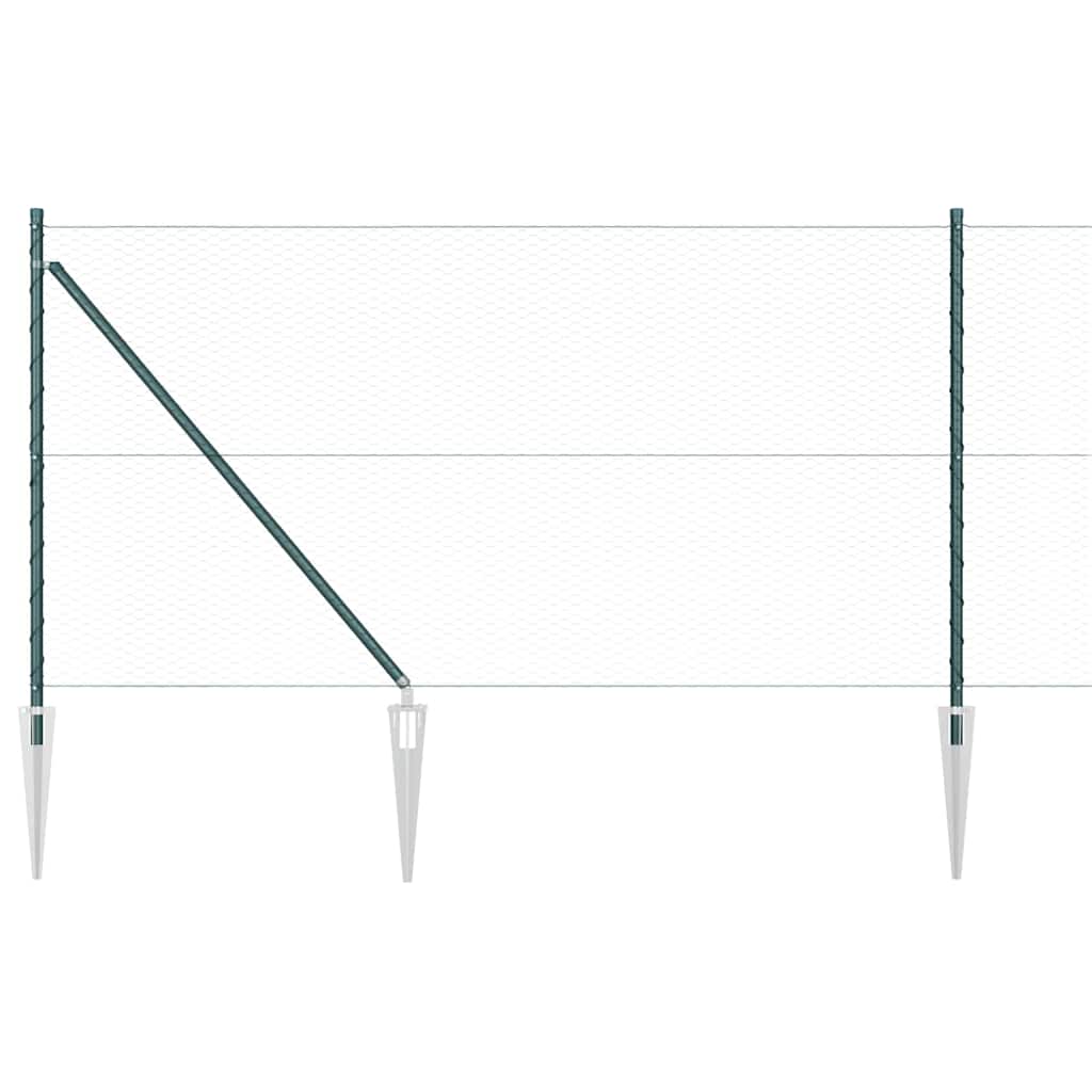 Heksagonalna ograda s stubom 10 x 1 m Čelik premazan PVC-om