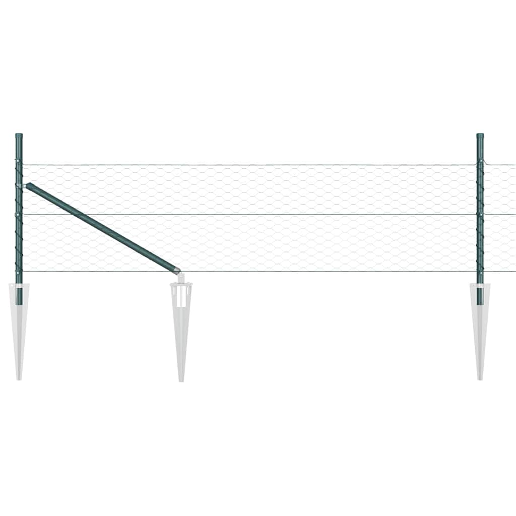 Heksagonalna ograda s stubom 25 x 0,5 m Čelik premazan PVC-om