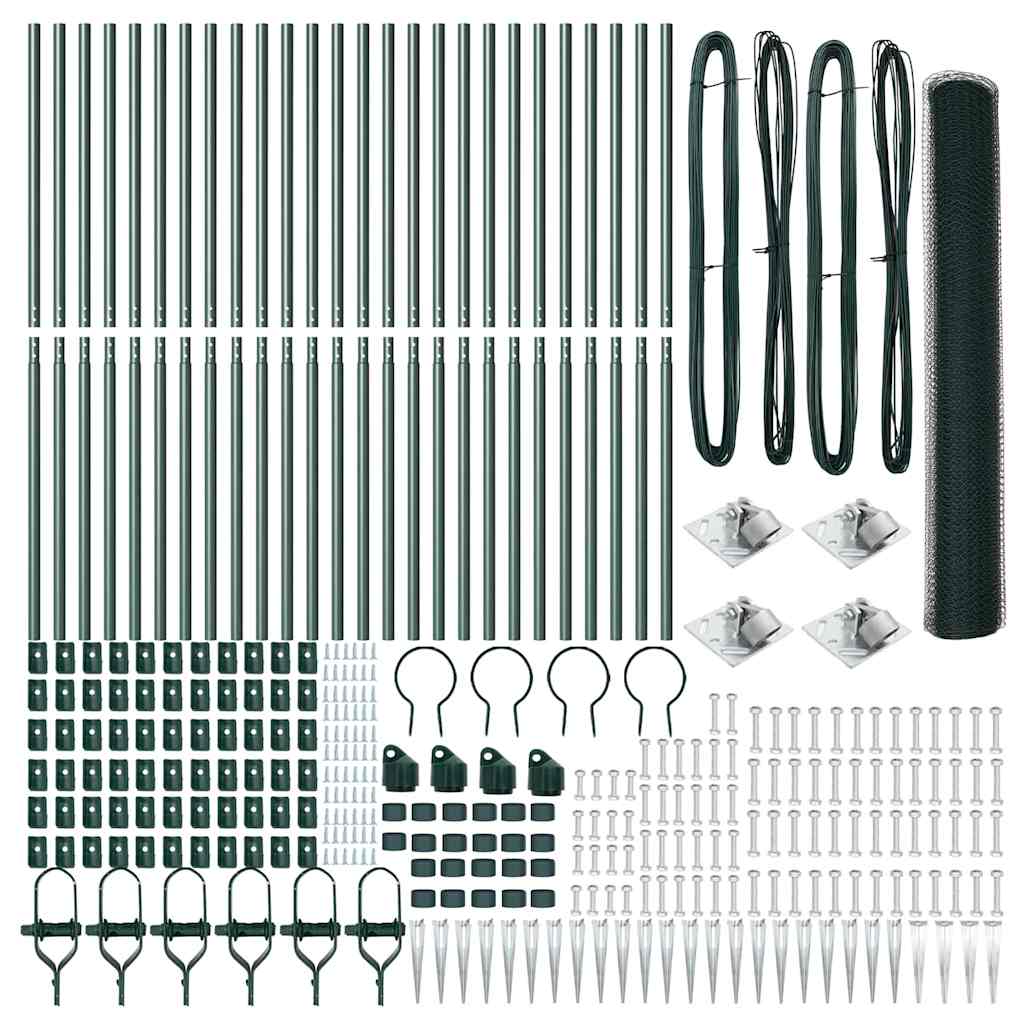 Heksagonalna ograda s stubom 50 x 1,2 m Čelik premazan PVC-om