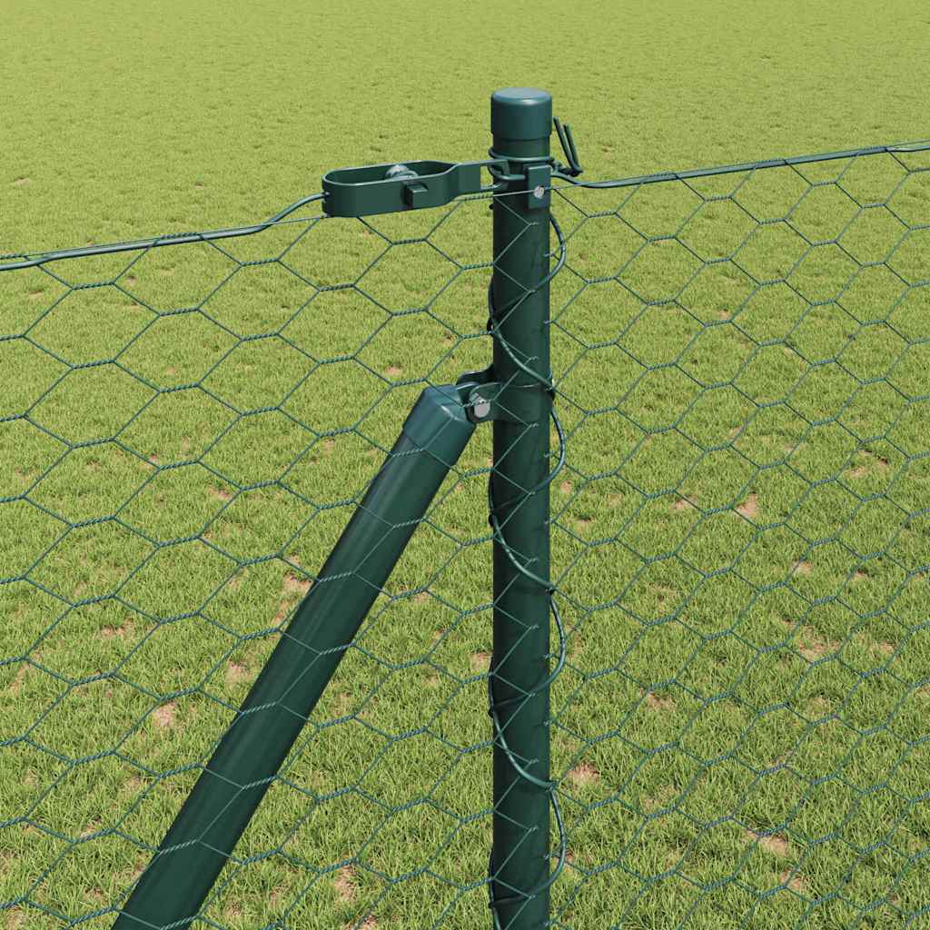 Heksagonalna ograda s stubom 50 x 1,6 m Čelik premazan PVC-om
