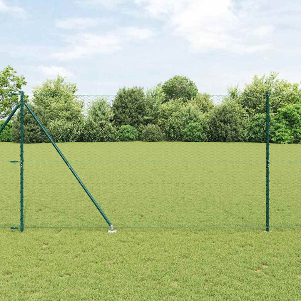 Heksagonalna ograda s stubom 50 x 1,6 m Čelik premazan PVC-om