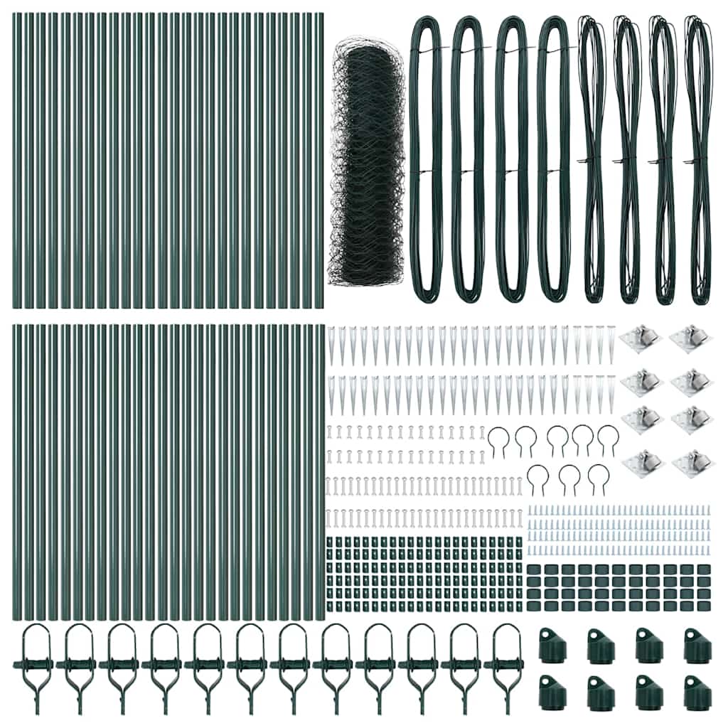 Heksagonalna ograda s stubom 100 x 0,8 m Čelik premazan PVC-om