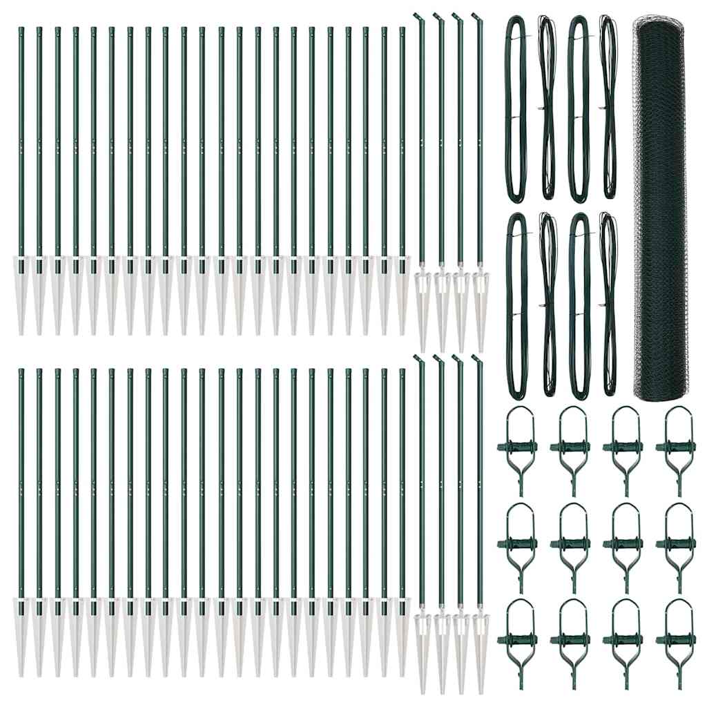 Heksagonalna ograda s stubom 100 x 1,2 m Čelik premazan PVC-om