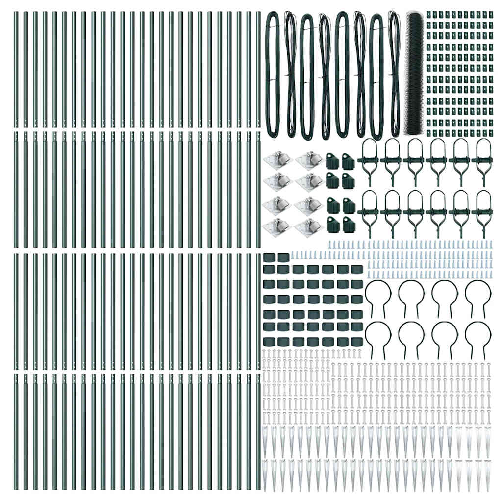 Heksagonalna ograda s stubom 100 x 1,2 m Čelik premazan PVC-om
