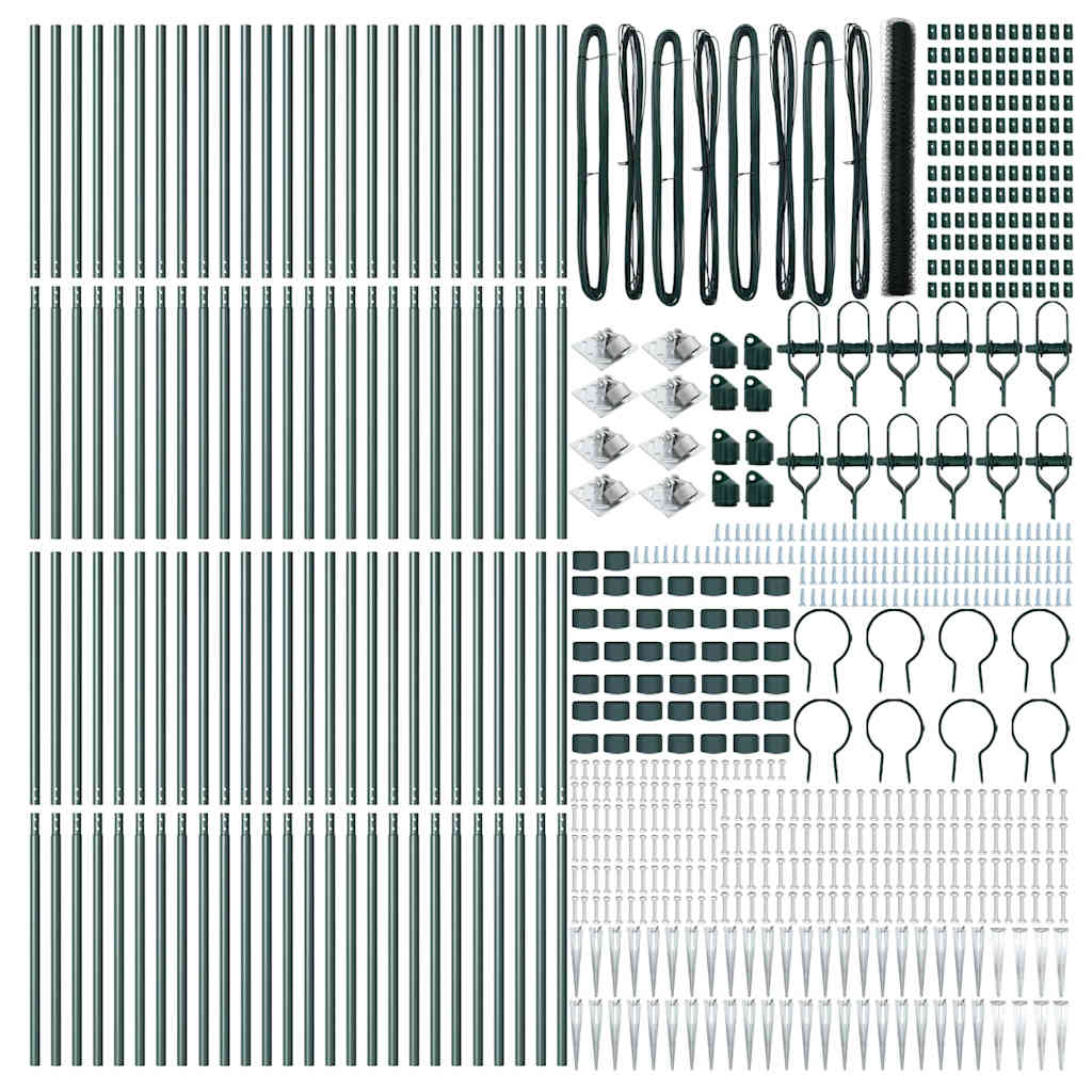 Heksagonalna ograda s stubom 100 x 1,5 m Čelik premazan PVC-om